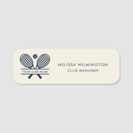 Ihr Tennis-Manager im Club Namensschild