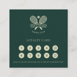 Ihr Tennisklub Name Elegante Mitglieder Treuekarte