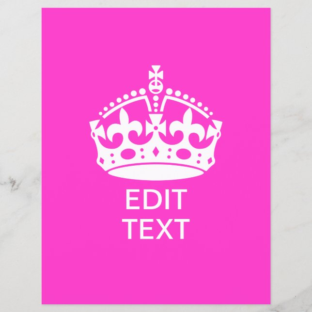 Ihr Text auf Behalten Kronenkrone ist kalt. Flyer (Vorne)