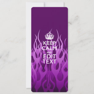 Ihr Text auf Behalten Ruhe auf Lila Racing Flames