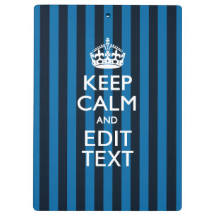 Ihr Text auf Behalten, ruhige blaue Streifen Klemmbrett
