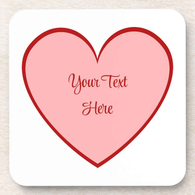 Ihr Text auf einem zweiteiligen Herz - Wählen Sie  Getränkeuntersetzer (Vorderseite)