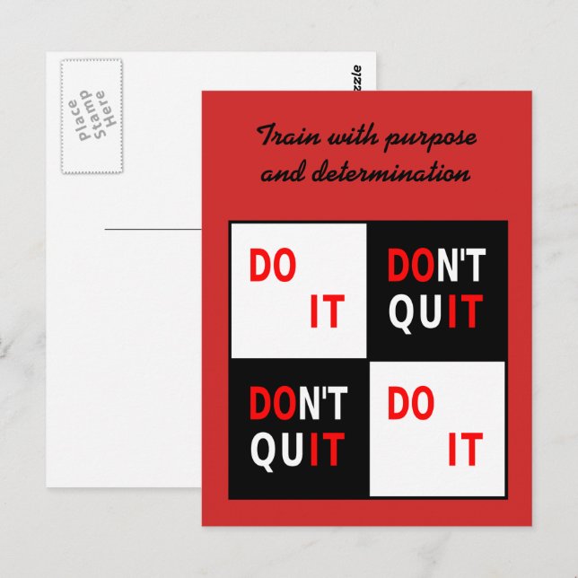 Ihr Text Beenden Sie die motivierend Postkarte nic (Vorne/Hinten)