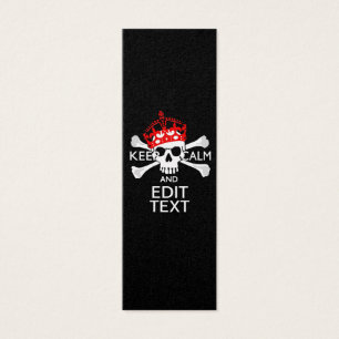 Ihr Text Behalte Ruhe rote Kronenkratzel Skull