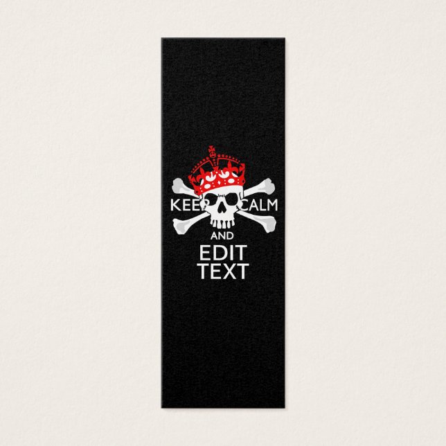 Ihr Text Behalte Ruhe rote Kronenkratzel Skull (Vorderseite)
