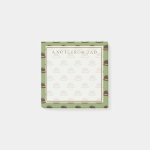 Ihr Text   Bowler Hats Brown & Green Post-it Klebezettel