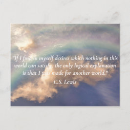 Ihr Text CS Lewis Made for Another World Rainbow Postkarte