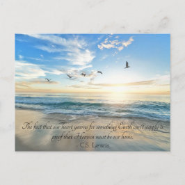 Ihr Text CS Lewis Quote Heaven ist unser Zuhause B Postkarte