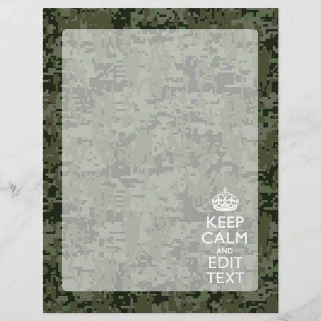 Ihr Text Digital Camouflage Olive Green Behalten R (Vorderseite)