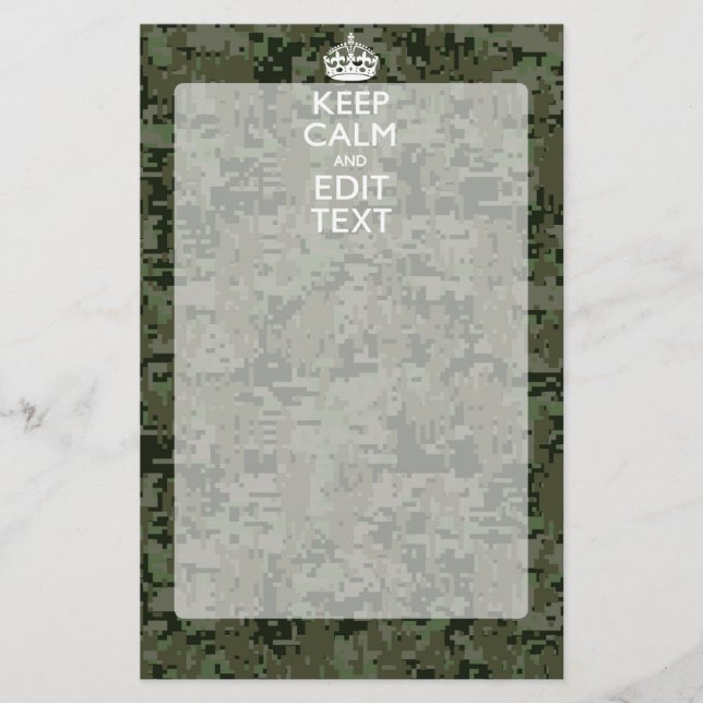 Ihr Text Digital Camouflage Olive Green Behalten R Briefpapier (Vorderseite)