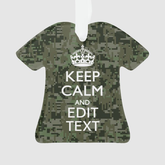 Ihr Text Digital Camouflage Olive Green Behalten R Ornament (Vorderseite)