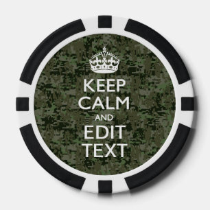 Ihr Text Digital Camouflage Olive Green Behalten R Pokerchips