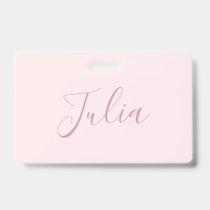 Ihr Text Elegante Schrift & Sanftes Rosa Ausweis
