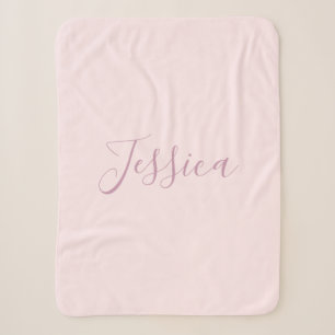 Ihr Text Elegante Schrift & Soft Blush Pink Sherpadecke