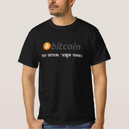 Ihr Text/Farbe Kaufen Sie schwarze Bitcoin-Schraub T-Shirt