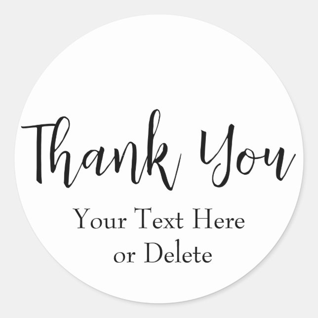 Ihr Text/Farbe Personalisiert Vielen Dank Runder Aufkleber (Vorderseite)