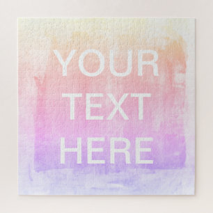 Ihr Text & Farbiger verblassender Ombre-Verlauf Puzzle