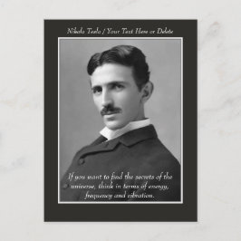 Ihr Text-/Farbinventar Nikola Tesla Foto Zitat Postkarte