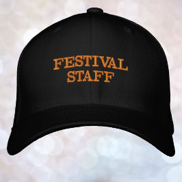 Ihr Text-Festival-Personal, egal welcher Farbverla Bestickte Baseballkappe
