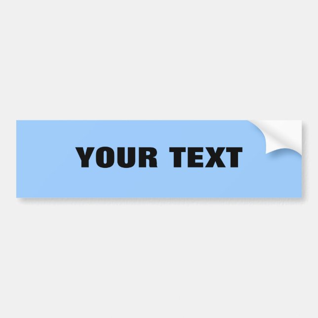 Ihr Text "Folio Extra Bold" auf hellblau Autoaufkleber (Vorne)