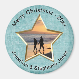 Ihr Text & Foto: Aqua Star-Form Bilderrahmen Magnet