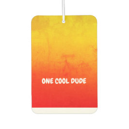 (Ihr Text) Gelb / gebrannter orangefarbener Gradie Autolufterfrischer