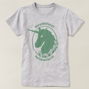 IHR TEXT Green Zombie Unicorn T - Shirt