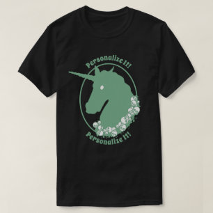 IHR TEXT Green Zombie Unicorn T - Shirt
