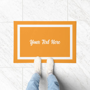 Ihr Text hier Skript Modern Doormat Orange Fußmatte