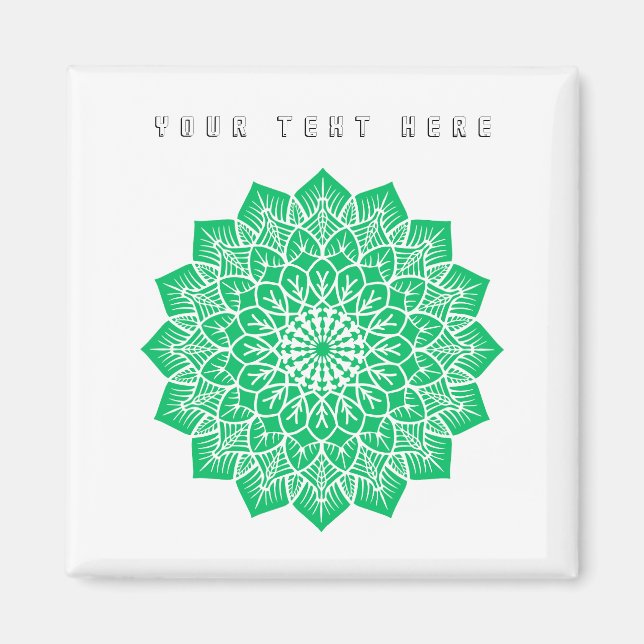 Ihr Text hier Text Bild grün Zuhause Küche Magnet (Vorne)