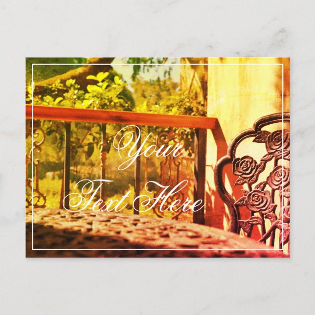 Ihr Text hier Villa fühlen sich wunderbar Postkart Postkarte (Vorderseite)