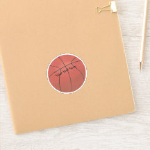 Ihr Text hier, Vinyl Basketball Stickers