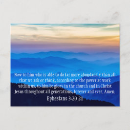 Ihr Text Hübsch Blue Mountains Ephesians 3:20-21 Postkarte