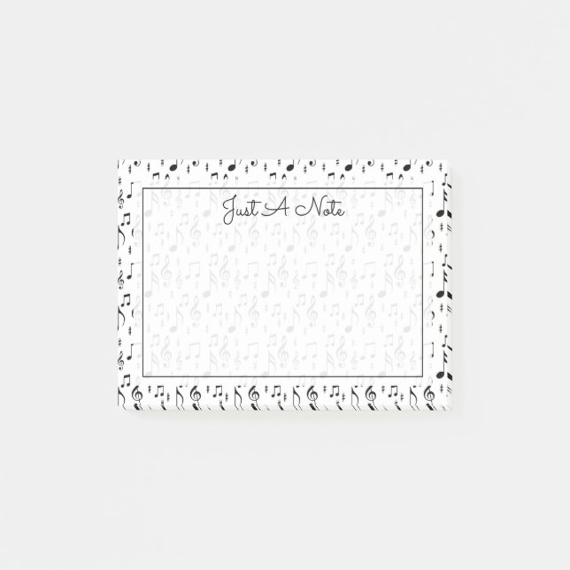 Ihr Text | Musikalische Hinweise Post-it Klebezettel (Vorderseite)