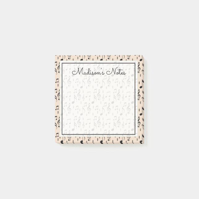 Ihr Text | Musikalische Hinweise Post-it Klebezettel (Vorderseite)