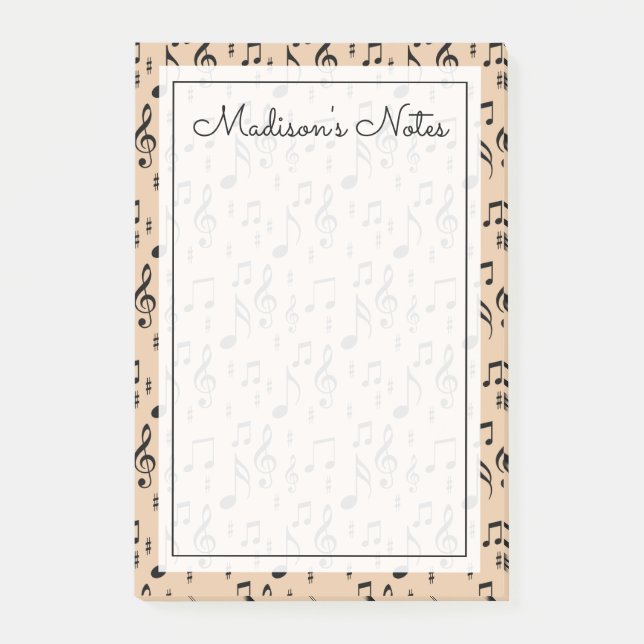 Ihr Text | Musikalische Hinweise Post-it Klebezettel (Vorderseite)