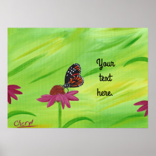 Ihr Text oder keine Text Monarchfalter-Plakate Poster