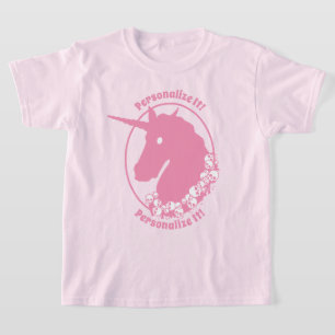 IHR TEXT Pink Zombie Unicorn T - Shirt