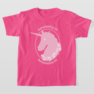 IHR TEXT Pink Zombie Unicorn T - Shirt
