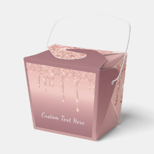 Ihr Text Rose Gold Rouge Glitter Geschenkbox Geschenkschachtel