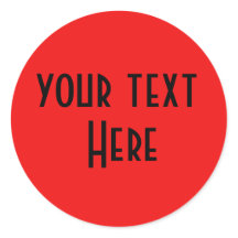 Ihr Text rot Aufkleber