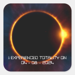 Ihr Text/Schriftart 2024 Dunkle Gesamtsolarauskält Quadratischer Aufkleber