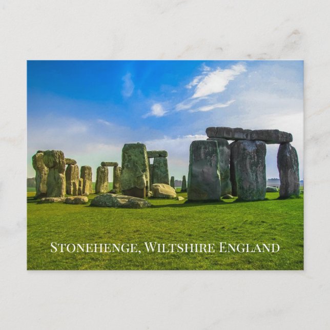 Ihr Text Stonehenge England Antike Sehenswürdigkei Postkarte (Vorderseite)