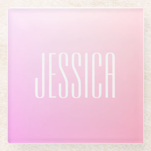 Ihr Text   Subtile Pink Gradation Glasuntersetzer