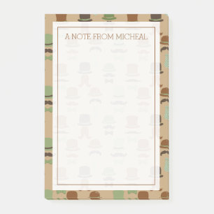 Ihr Text   Top Hat Mustache Post-it Klebezettel