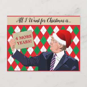 Ihr Text Trump 2024 Weihnachten in Roter Weihnacht Postkarte