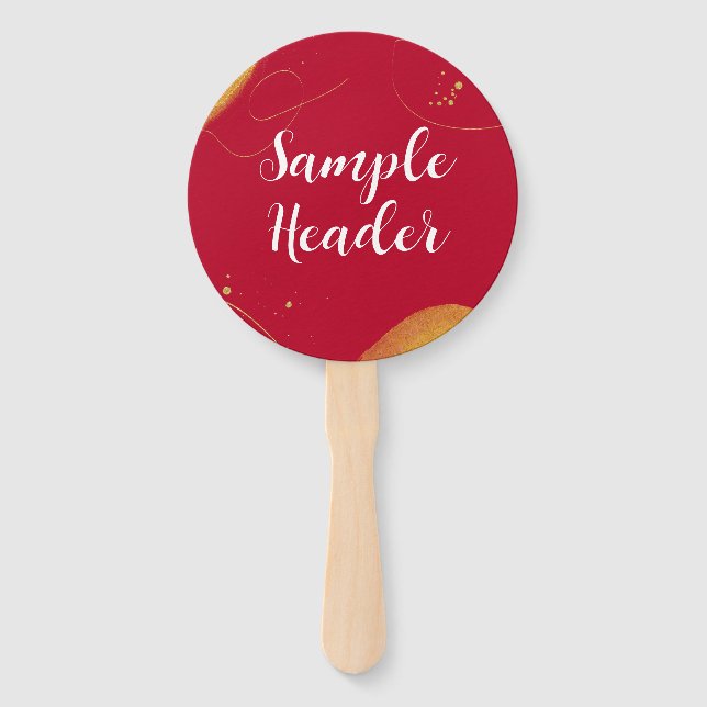 Ihr Text | Werbezeitgenössischer Handfan für Unter Fächer (Vorderseite)