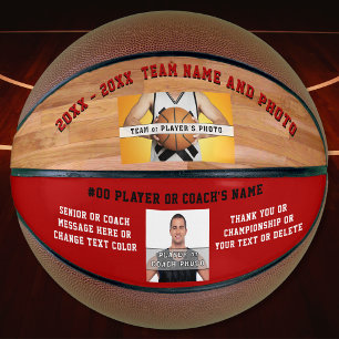 Ihr Text, zwei Fotos und Farbbasketball-Ball Basketball