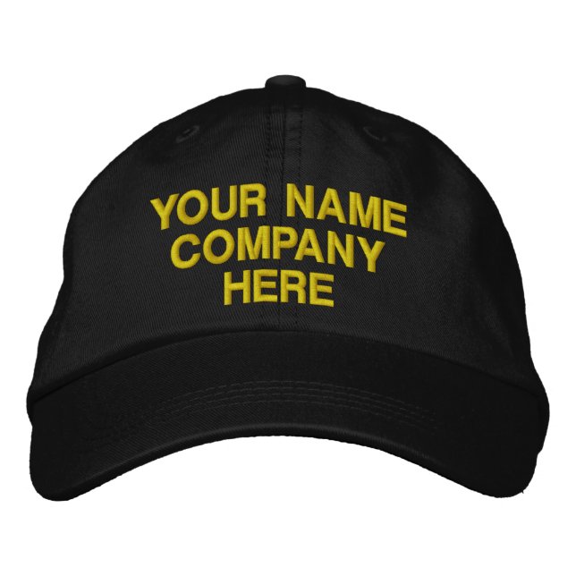 Ihr Textname Farben Baseball Cap bestickte Hut (Vorderseite)