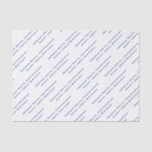 Ihr Texttyp über Blau/Weiß Seidenpapier